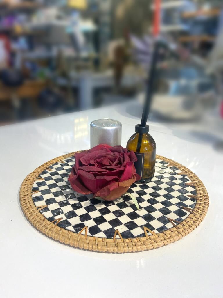 DAMALI RATTAN SUPLA/DEKORATİF TEPSİ 30CM