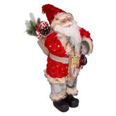 YEŞİLİ PANTOLONLU HEDİYE ÇUVALLI NOEL BABA 45CM