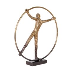 KAHVE BAKIR STANDLI DEKOR 41CM