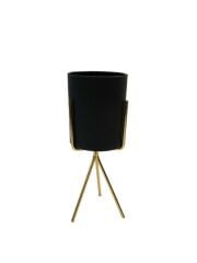 SİYAH METAL AYAKLI MUMLUK/KUP