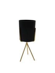 SİYAH METAL AYAKLI MUMLUK/KUP