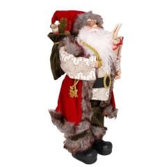 YEŞİLİ PANTOLONLU KAYAK TAKIMLI NOEL BABA 45CM