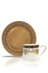 BAMBU TABAKLI 6'LI TÜRK KAHVESİ FİNCANI DESEN2
