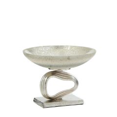 JÜPİTER GÜMÜŞ AYAKLI KASE/DEKOR 25CM