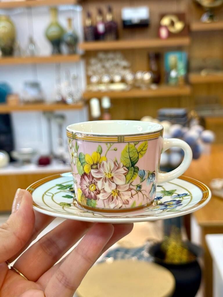 PINK BUTTERFLY TEK KİŞİLİK TÜRK KAHVESİ FİNCANI