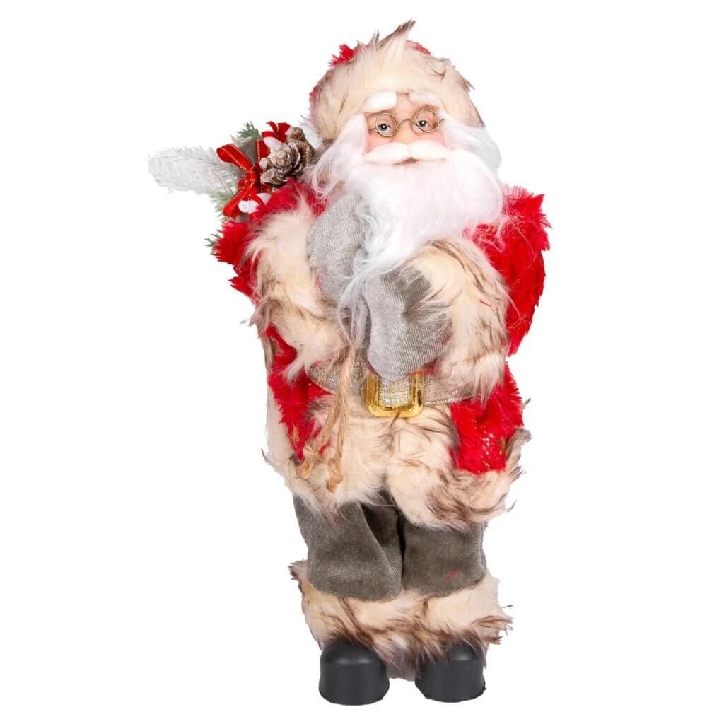 YEŞİLİ PANTOLONLU HEDİYE ÇUVALLI NOEL BABA 30CM