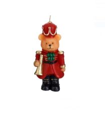 YILBAŞI ASKER TEDDY AYI DEKOR/MUM 8X9X18CM