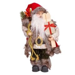 YEŞİLİ PANTOLONLU KAYAK TAKIMLI NOEL BABA 30CM