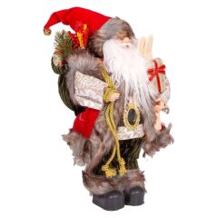 YEŞİLİ PANTOLONLU KAYAK TAKIMLI NOEL BABA 30CM