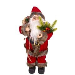 KIRMIZI HEDİYE ÇUVALLI NOEL BABA 45CM