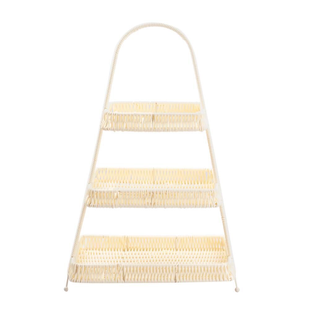 SENTETİK HASIR KREM 3 KATLI DİKDÖRTGEN SUNUMLUK 50CM