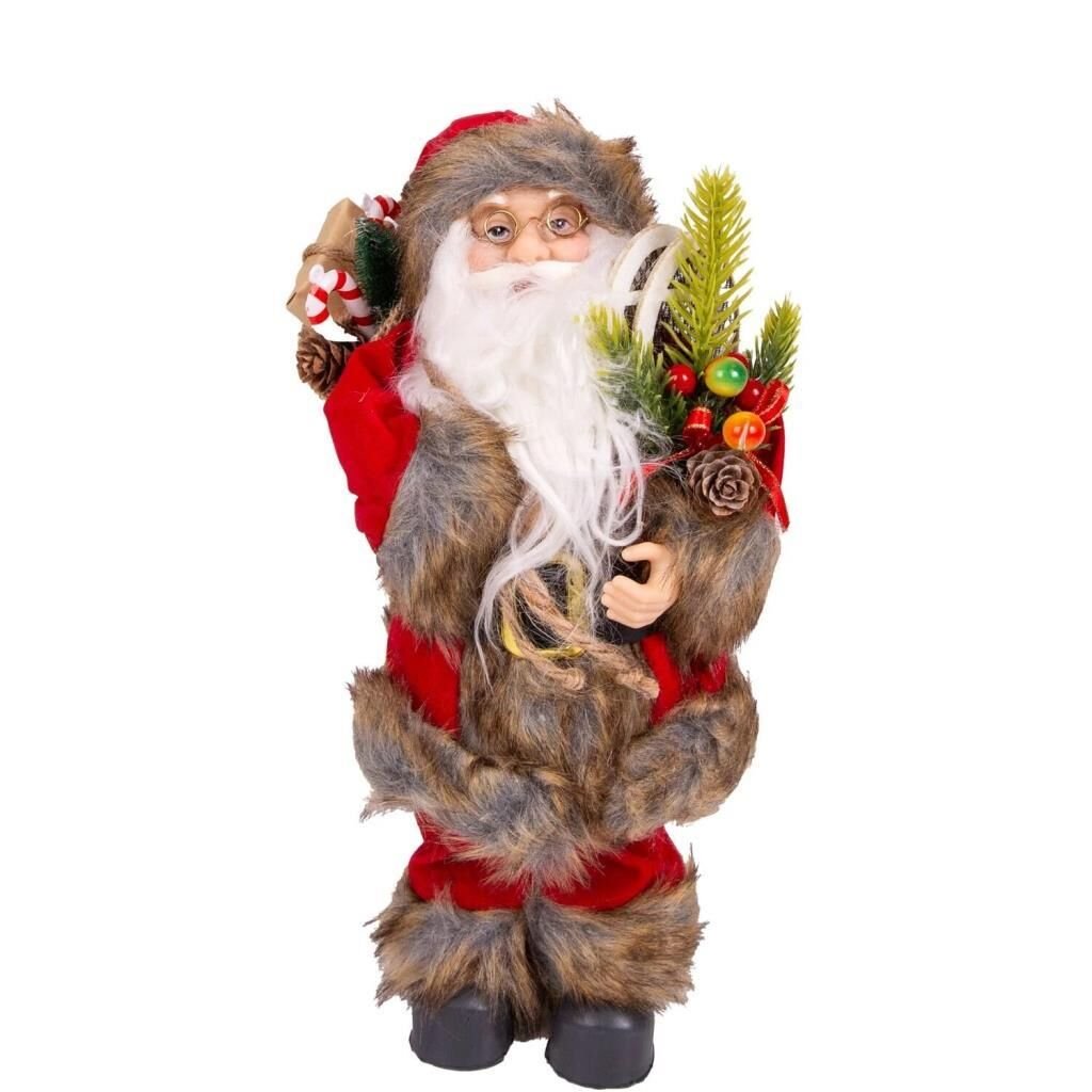 KIRMIZI HEDİYE ÇUVALLI NOEL BABA 30CM