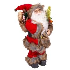 KIRMIZI HEDİYE ÇUVALLI NOEL BABA 30CM
