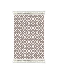 6014 İKAT DESEN SÜTLÜ KAHVE KAYDIRMAZ HALI 80x150cm