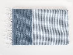 MIA KARA TEZGAH PEŞTEMAL MAVİ 90x170CM