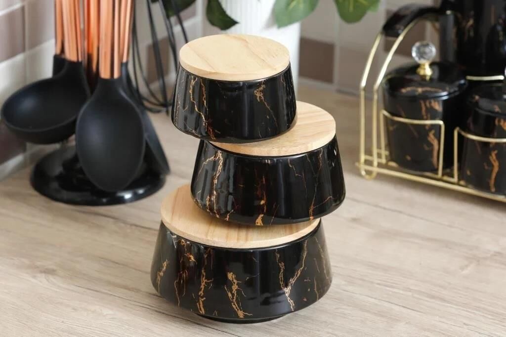 AROW LENA MERMER DESEN 3'LÜ SAKLAMA KABI SETİ