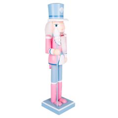 MAVİ PEMBE ŞAPKALI KURŞUN ASKER NOEL DEKOR 37CM