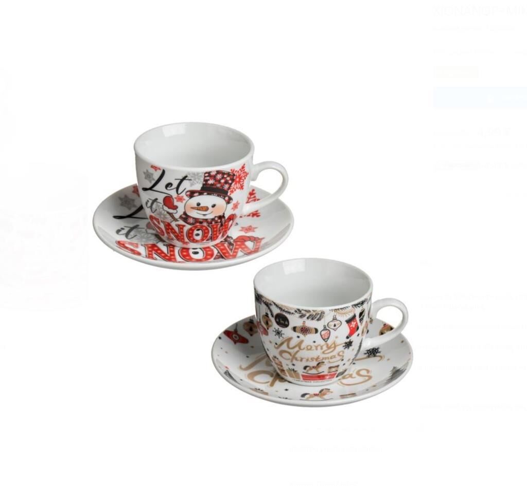 YILBAŞI TEMALI 2 KİŞİLİK ÇAY FİNCANI 200ML