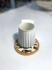 BALIK DESEN TEKLİ BARDAK ALTLIĞI 10CM