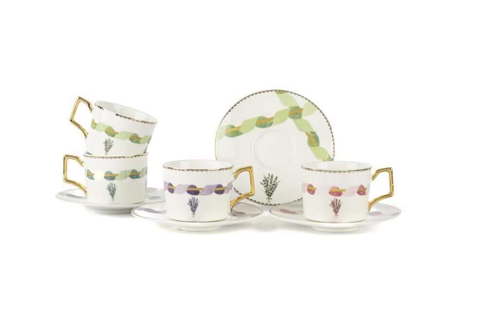 LAVANDER 4'LÜ TÜRK KAHVESİ FİNCANI