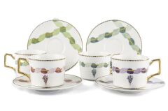 LAVANDER 4'LÜ TÜRK KAHVESİ FİNCANI