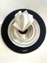 MAKROME SİYAH 12 PARÇA YUVARLAK AMERİKAN SERVİS 36CM