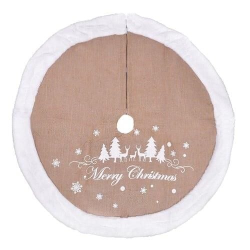 BEYAZ BEJ NOEL AĞAÇ ÖRTÜSÜ 90CM