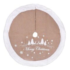 BEYAZ BEJ NOEL AĞAÇ ÖRTÜSÜ 90CM