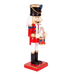 KIRMIZI BEYAZ TRAMPETLİ KURŞUN ASKER NOEL DEKOR 25CM