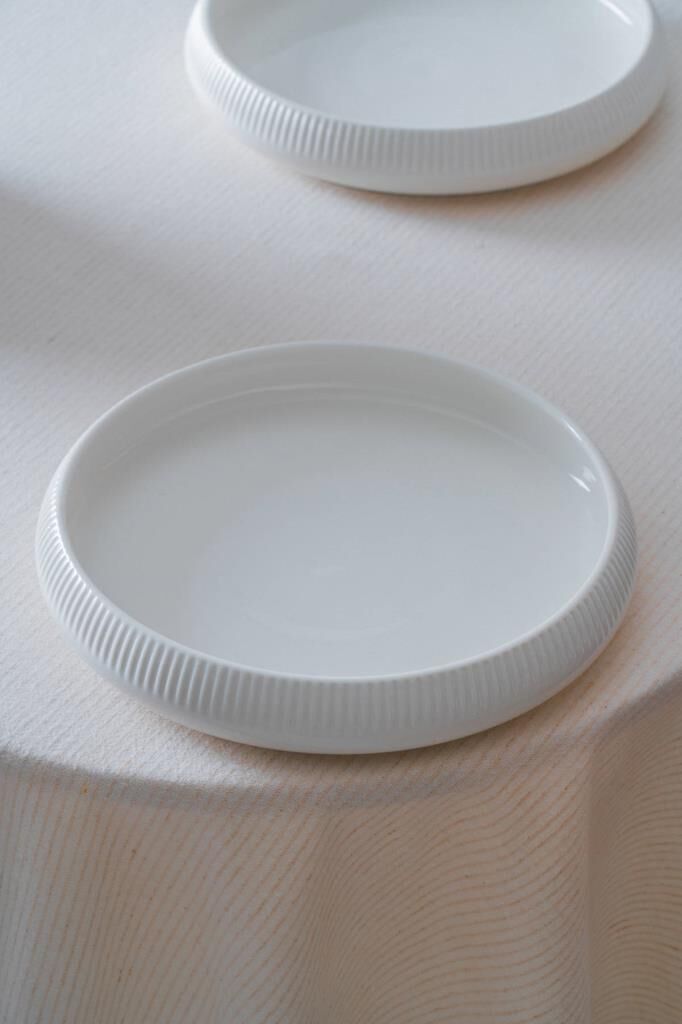 BIANCO LINEA TEKLİ ÇUKUR TABAK 24CM