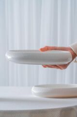 BIANCO LINEA TEKLİ ÇUKUR TABAK 24CM