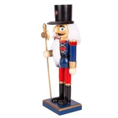 MAVİ KIRMIZI BALTALI KURŞUN ASKER NOEL DEKOR 25CM