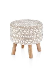 JÜT KREM BEYAZ PUF 40X40X40CM