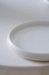 BIANCO LINEA TEKLİ PASTA TABAK 20CM
