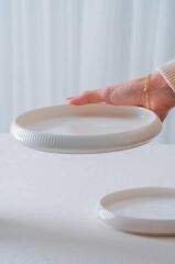 BIANCO LINEA TEKLİ PASTA TABAK 20CM