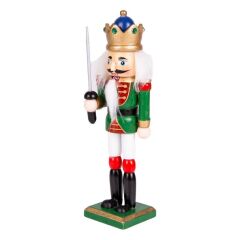 YEŞİL GOLD TAÇLI KURŞUN ASKER NOEL DEKOR 18CM