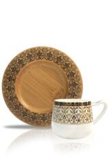 BAMBU TABAKLI 6'LI TÜRK KAHVESİ FİNCANI DESEN4
