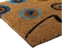 BEJ NAZAR BONCUKLU KAPI ÖNÜPASPASI 60X25CM