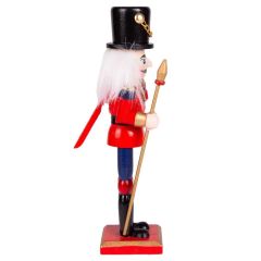 KIRMIZI MAVİ ŞAPKALI KURŞUN ASKER NOEL DEKOR 18CM
