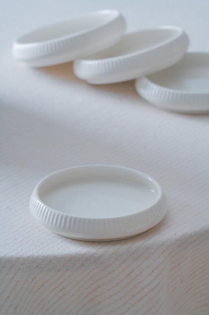 BIANCO LINEA TEKLİ MİNİ TABAK 10CM