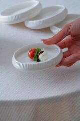 BIANCO LINEA TEKLİ MİNİ TABAK 10CM