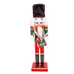 KIRMIZI YEŞİL ŞAPKALI KURŞUN ASKER NOEL DEKOR 30CM