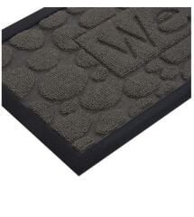 SİYAH KABARTMALI DİKDÖRTGEN KAPI ÖNÜ PASPASI 75X25CM