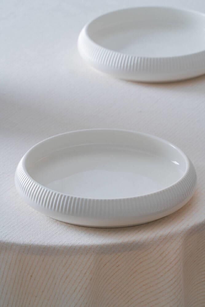 BIANCO LINEA TEKLİ ÇUKUR TABAK 21CM