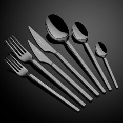 CARRE BLACK 6 KİŞİLİK 42 PARÇA ÇATAL KAŞIK BIÇAK TAKIMI