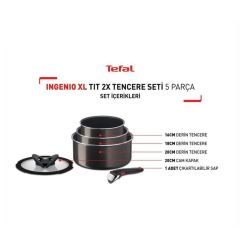 INGENIO XL TITANYUM 1X TENCERE SETİ 5 PARÇA