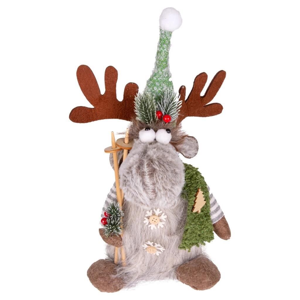 YEŞİL GRİ GEYİK NOEL DEKOR 40CM