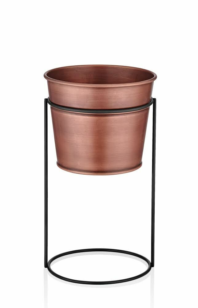 BAKIR AYAKLI ÇİÇEKLİK 30CM
