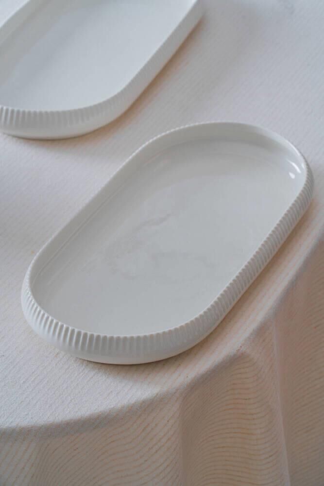 BIANCO LINEA OVAL KAYIK TABAK 15X32CM