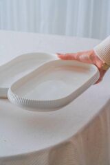 BIANCO LINEA OVAL KAYIK TABAK 15X32CM